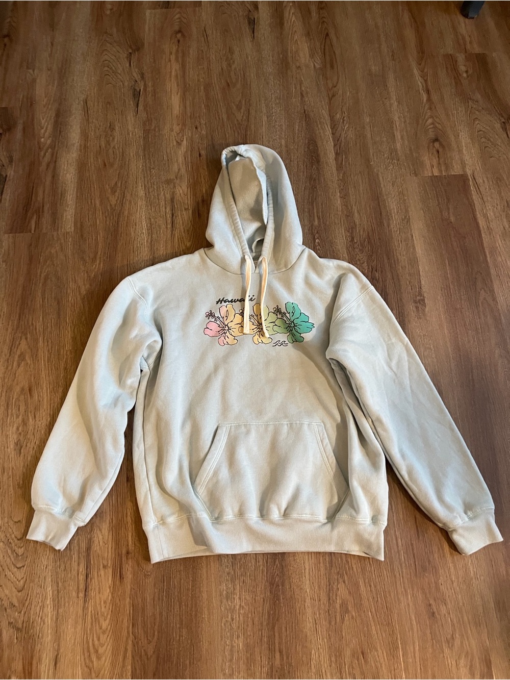 GUC Billabong Aloha All Day Hawaii Hoodie in Light Blue - M